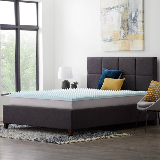 2" Convoluted Gel Memory Foam Topper