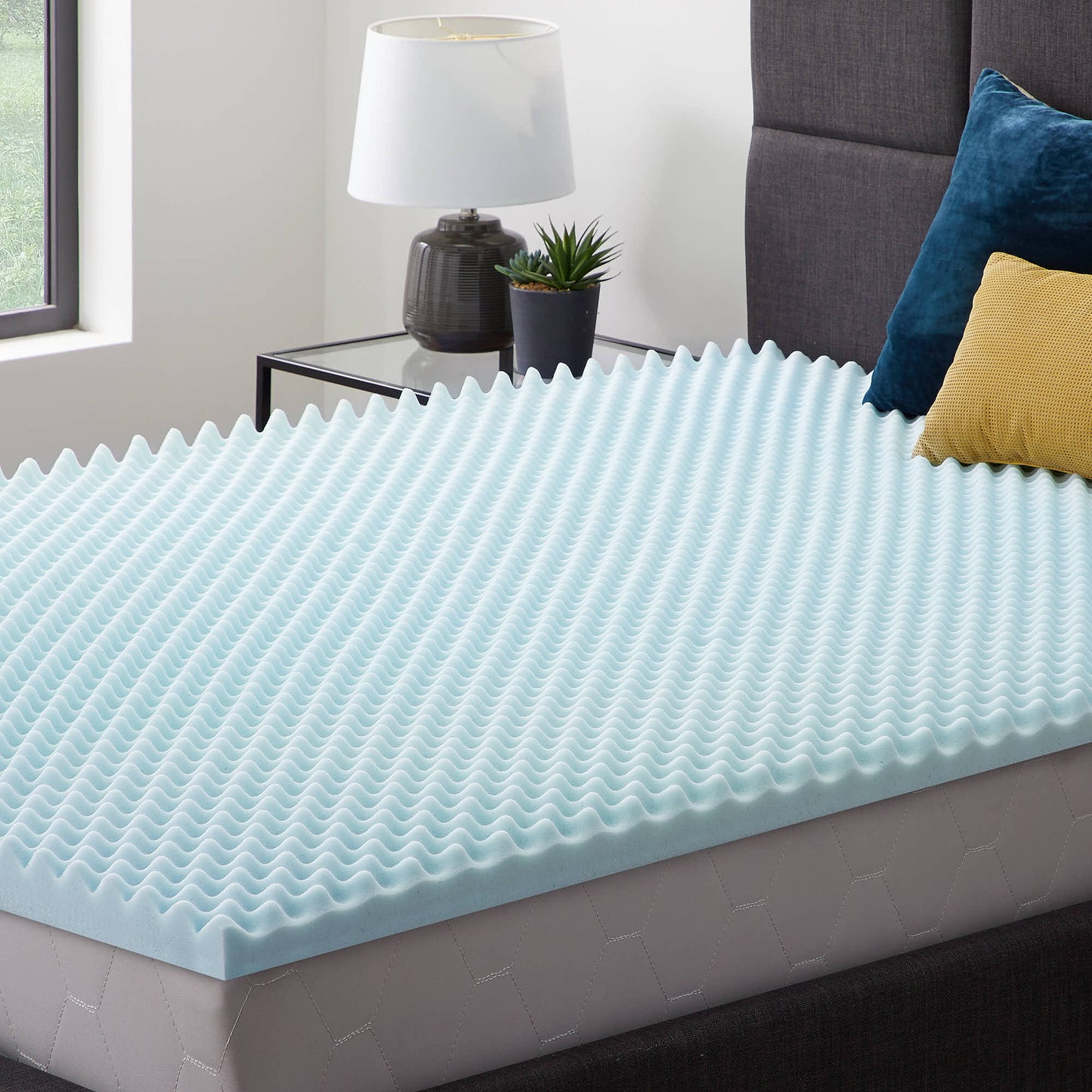 2" Convoluted Gel Memory Foam Topper
