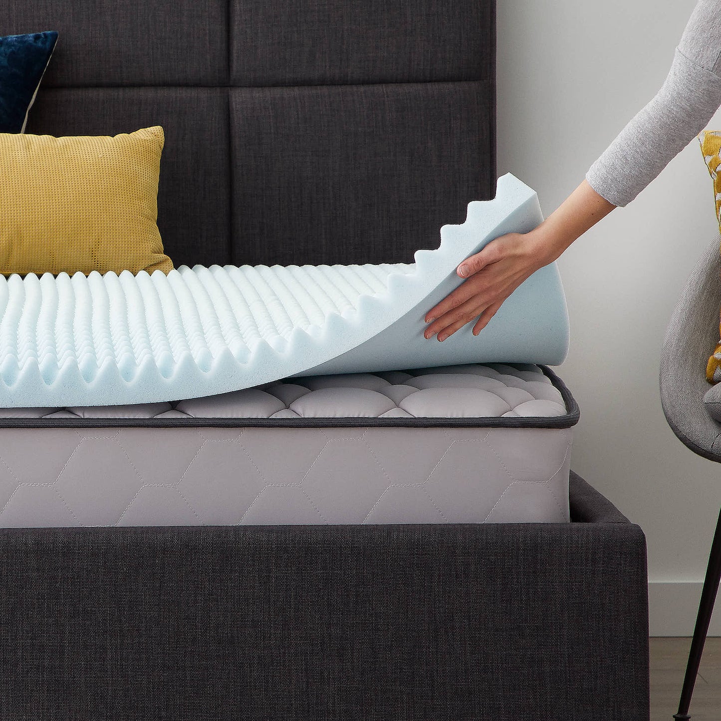 2" Convoluted Gel Memory Foam Topper